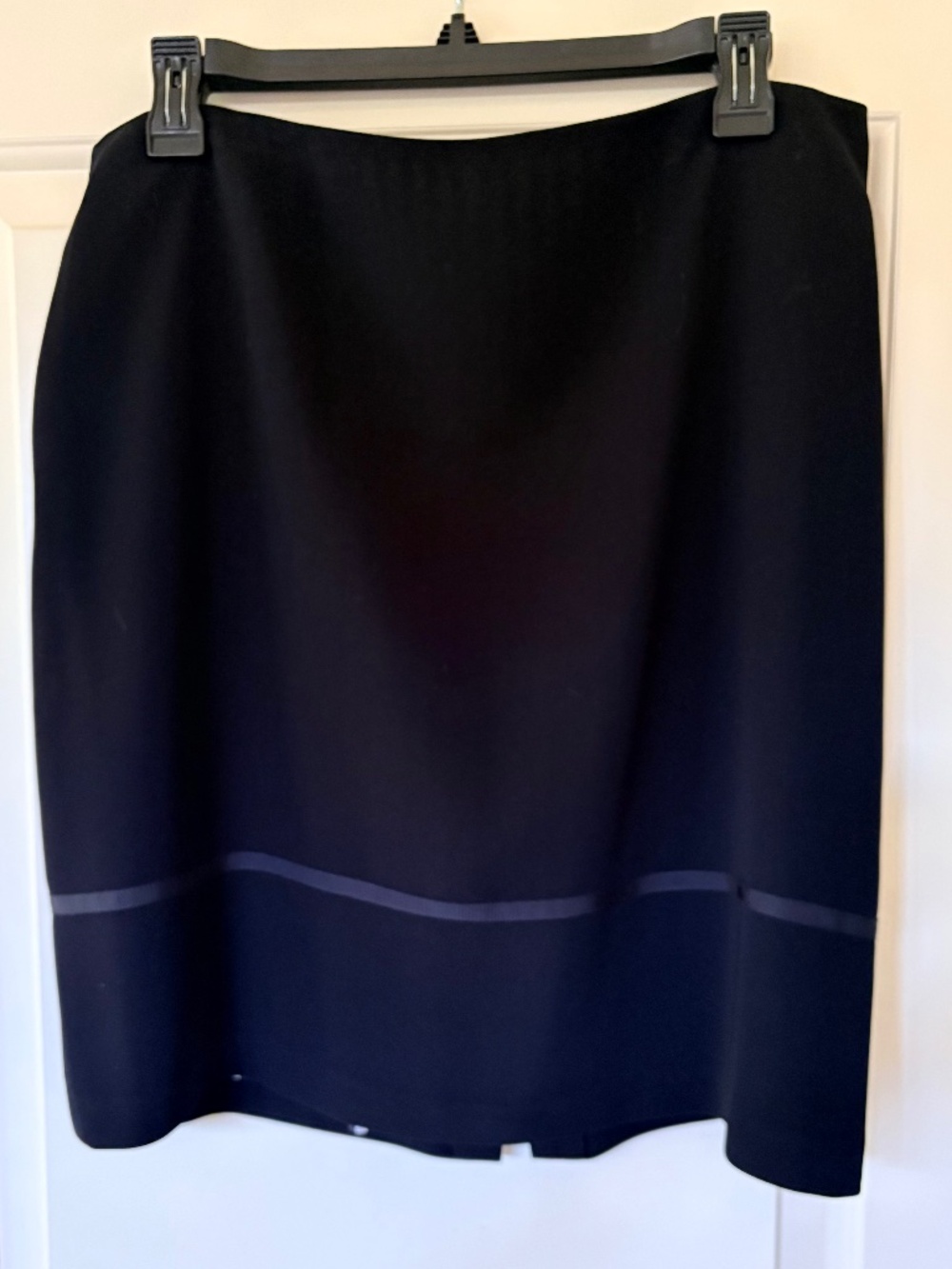 Drama Label Black Pencil Skirt Size 12--Classic and Feminine Details